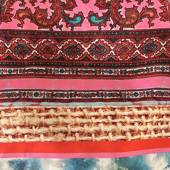 NWOT Clover Canyon “Surf Blanket” Pink Paisley Neoprene Bandage Mini Skirt - S - Picture 13 of 13